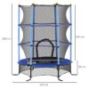 HOMCOM Kindertrampolin blau B/H/L: ca. 163x190x163 cm HOMCOM Kindertrampolin blau B/H/L: ca. 163x190x163 cm – Bild 4