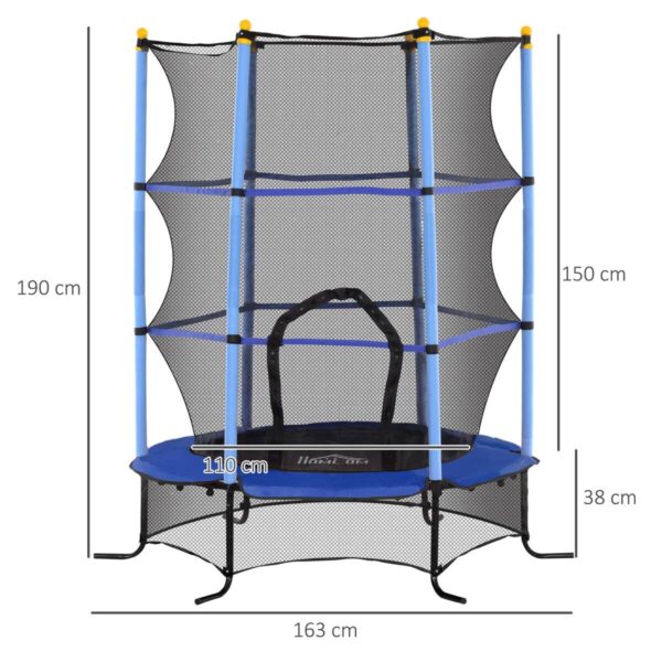 HOMCOM Kindertrampolin blau B/H/L: ca. 163x190x163 cm HOMCOM Kindertrampolin blau B/H/L: ca. 163x190x163 cm – Bild 4