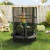 HOMCOM Kindertrampolin schwarz B/H/L: ca. 140x190x140 cm HOMCOM Kindertrampolin schwarz B/H/L: ca. 140x190x140 cm – Bild 4