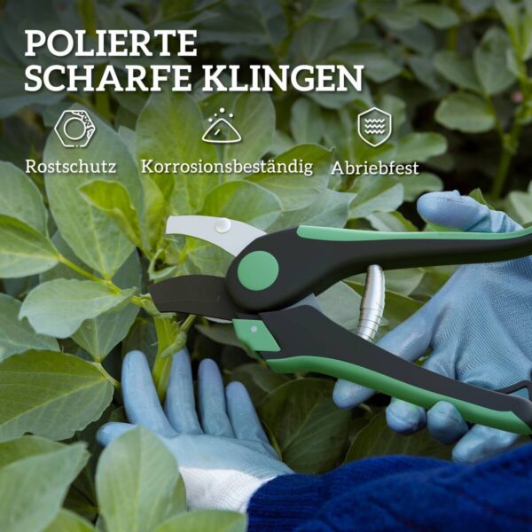 Outsunny Gartenwerkzeug Set grün Kunststoff B/H/L: ca. 6x2x21 cm – Bild 5