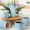 HermiaConcept Kaffeebecher 6-tlg. creme Keramik 6 tlg. – Bild 3