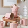 HermiaConcept Kaffeebecher 6-tlg. rosa Keramik 6 tlg. – Bild 3