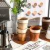 CreaTable Kaffeetassenset Squeezy Mocha braun Steinzeug 4 tlg. – Bild 4