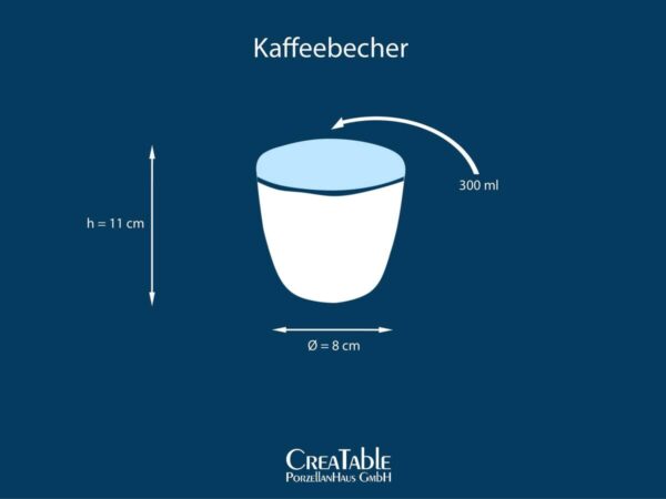 CreaTable Kaffeetassenset Squeezy Mocha braun Steinzeug 4 tlg. – Bild 5