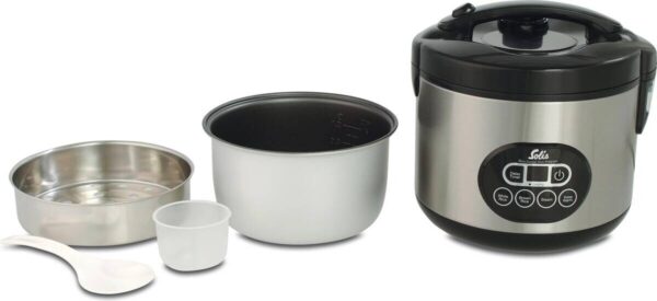Solis Reiskocher silber schwarz Kunststoff Metall – Bild 3