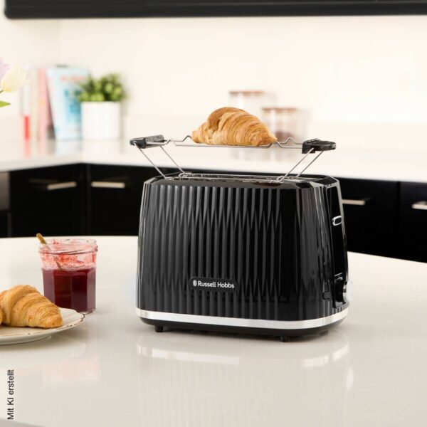 Russell Hobbs Toaster 27370-56 schwarz Kunststoff Edelstahl B/H/L: ca. 17,4x19,1x27,8 cm Russell Hobbs Toaster 27370-56 schwarz Kunststoff Edelstahl B/H/L: ca. 17,4x19,1x27,8 cm – Bild 2