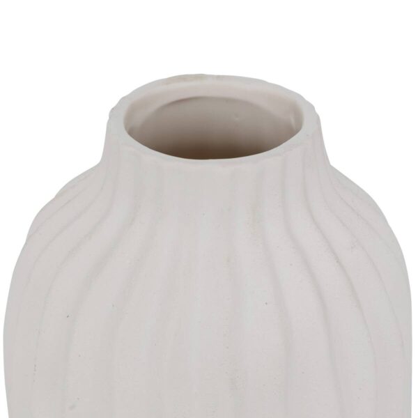 Vase weiß Keramik B/H: ca. 15x22 cm – Bild 3