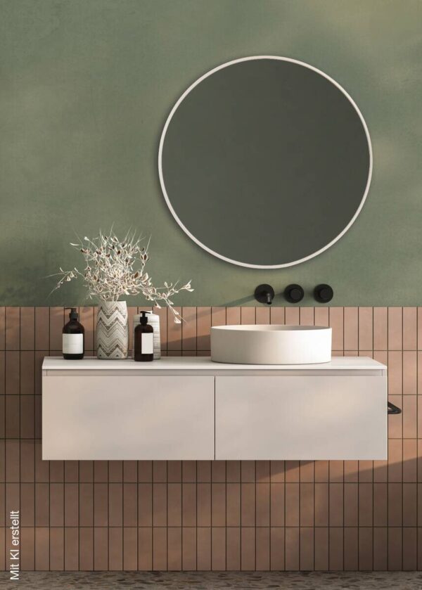 Mirrors & More Rahmenspiegel sand Sand D: ca. 70 cm Mirrors & More Rahmenspiegel sand Sand D: ca. 70 cm – Bild 2