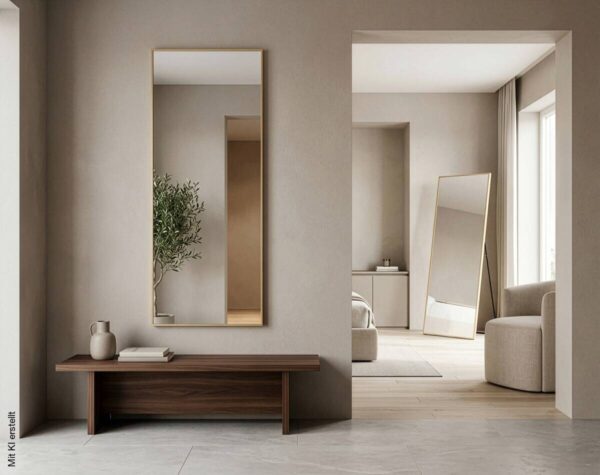 Mirrors & More Standspiegel gold Alumetallic B/H: ca. 70x170 cm – Bild 3