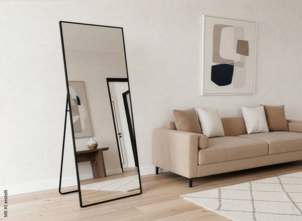 Mirrors & More Standspiegel schwarz perlschwarz B/H: ca. 70x170 cm – Bild 2