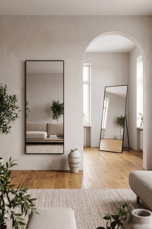 Mirrors & More Standspiegel schwarz perlschwarz B/H: ca. 70x170 cm – Bild 3