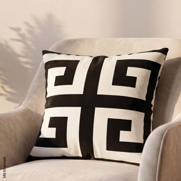 Kissenbezug schwarz Polyester B/L: ca. 43x43 cm – Bild 3