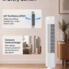 Opviq - Kumtel Standventilator weiß Kunststoff B/H/L: ca. 24,4x74,5x24,4 cm – Bild 2