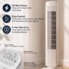 Opviq - Kumtel Standventilator weiß Kunststoff B/H/L: ca. 24,4x74,5x24,4 cm – Bild 3