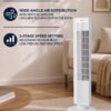 Opviq - Kumtel Standventilator weiß Kunststoff B/H/L: ca. 24,4x74,5x24,4 cm – Bild 5