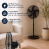 Opviq - Kumtel Standventilator schwarz Kunststoff B/H/L: ca. 50x132x50 cm Opviq - Kumtel Standventilator schwarz Kunststoff B/H/L: ca. 50x132x50 cm – Bild 3