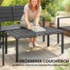 Outsunny Balkonmöbel-Set schwarz Kunststoff B/H/L: ca. 71x76,5x104 cm – Bild 5