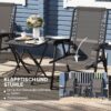 Outsunny Balkonmöbel-Set schwarz Netzstoff B/H/L: ca. 61x91x65 cm – Bild 2