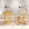 Outsunny Balkonmöbel-Set natur Kunststoff B/H/L: ca. 48x88x55,5 cm – Bild 2