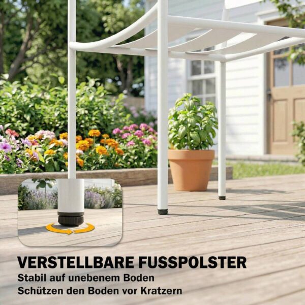 Outsunny Balkonmöbel-Set weiß Glas B/H/L: ca. 58x82x55 cm – Bild 2