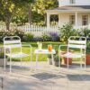 Outsunny Balkonmöbel-Set weiß Glas B/H/L: ca. 58x82x55 cm – Bild 4