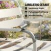 Outsunny Balkonmöbel-Set weiß Glas B/H/L: ca. 58x82x55 cm – Bild 5
