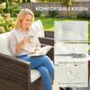 Outsunny Balkonmöbel-Set braun Polyester B/H/L: ca. 62x75x65 cm – Bild 2