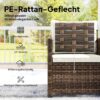Outsunny Balkonmöbel-Set braun Polyester B/H/L: ca. 62x75x65 cm – Bild 3