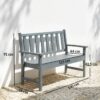Outsunny Gartenbank grau Kunststoff B/H/L: ca. 59x91x130 cm – Bild 4