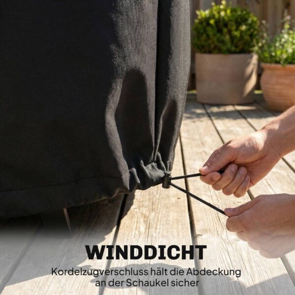 Outsunny Gartenschaukel-Abdeckung schwarz Polyester B/H/L: ca. 76x81x185 cm Outsunny Gartenschaukel-Abdeckung schwarz Polyester B/H/L: ca. 76x81x185 cm – Bild 2