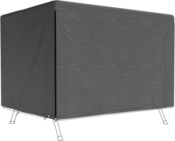 Outsunny Gartenmöbel-Abdeckung schwarz Kunststoff B/H/L: ca. 155x150x215 cm – Bild 3