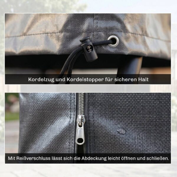 Outsunny Gartenmöbel-Abdeckung schwarz Kunststoff B/H/L: ca. 155x150x215 cm – Bild 4