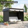 Outsunny Gartenmöbel-Abdeckung schwarz Kunststoff B/H/L: ca. 155x150x215 cm – Bild 5