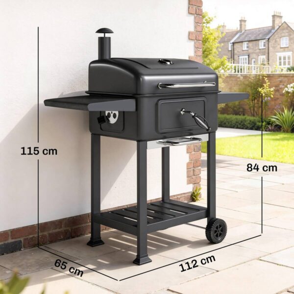 Outsunny Grill Metall B/H/L: ca. 65x115x112 cm – Bild 3