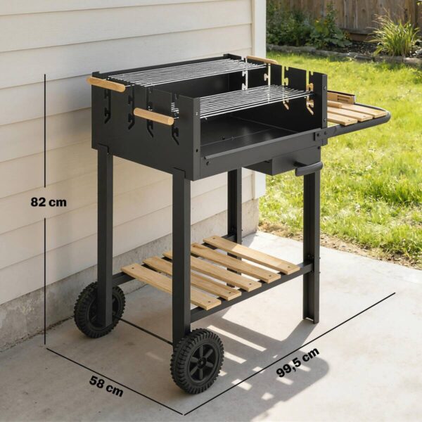 Outsunny Grill Holz B/H/L: ca. 58x82x99,5 cm – Bild 3