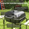 Outsunny Grill Stahl B/H/L: ca. 54x91x98 cm – Bild 5