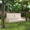 Outsunny Hollywoodschaukel natur Rattan B/H/L: ca. 66x44x115 cm Outsunny Hollywoodschaukel natur Rattan B/H/L: ca. 66x44x115 cm – Bild 3