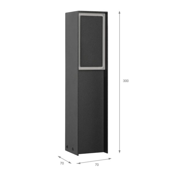 Lamkur LED-Stehleuchte schwarz Stahl B/H/L: ca. 7x30x7 cm 1 Brennstellen Lamkur LED-Stehleuchte schwarz Stahl B/H/L: ca. 7x30x7 cm 1 Brennstellen – Bild 2