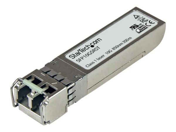 StarTech.com FET – 10G – ST Transceiver Modul (SFP+ Module, 10GBase – SR Cisco kompatibel, Glasfaser, 850nm, LC Multimode mit DDM)