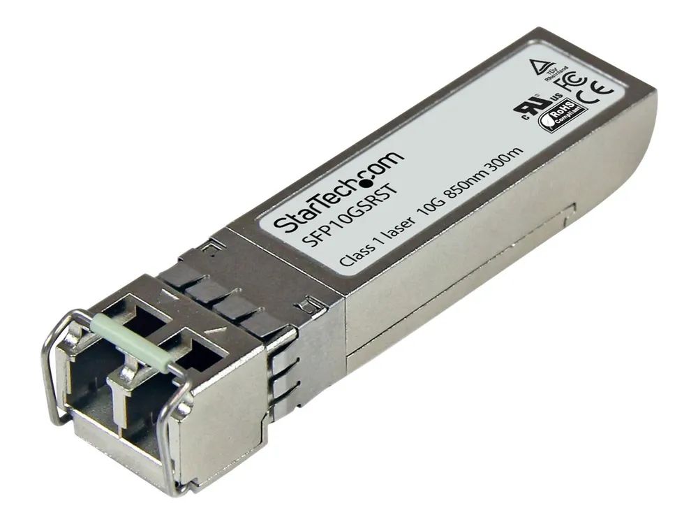 StarTech.com FET – 10G – ST Transceiver Modul (SFP+ Module, 10GBase – SR Cisco kompatibel, Glasfaser, 850nm, LC Multimode mit DDM)
