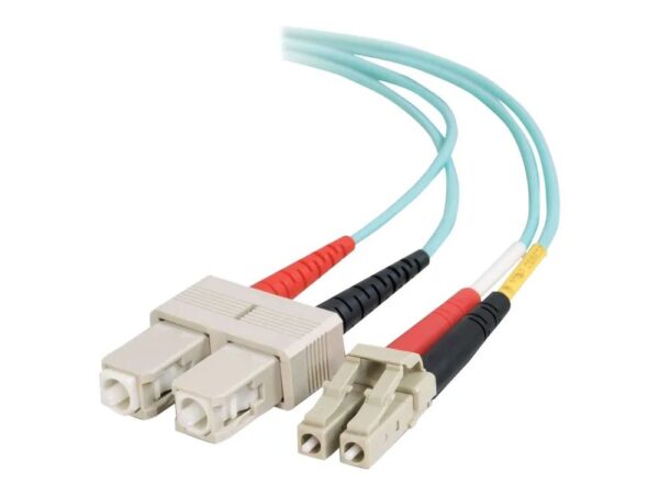 C2G LC – SC 10Gb 50/125 OM3 Duplex Multimode PVC Fiber Optic Cable (LSZH)