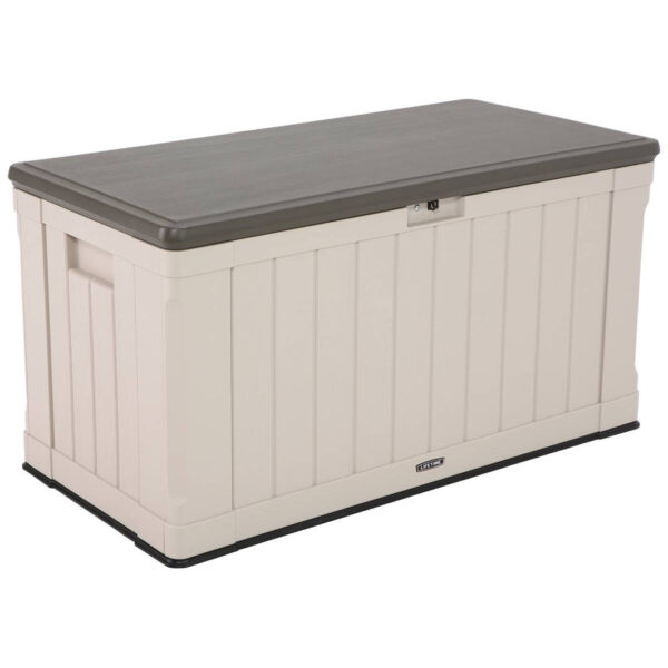 Lifetime Kissenbox Harmony 440L Lichtgrau Kunststoff B/H/T: ca. 128x67x64 cm Lifetime Kissenbox Harmony 440L Lichtgrau Kunststoff B/H/T: ca. 128x67x64 cm