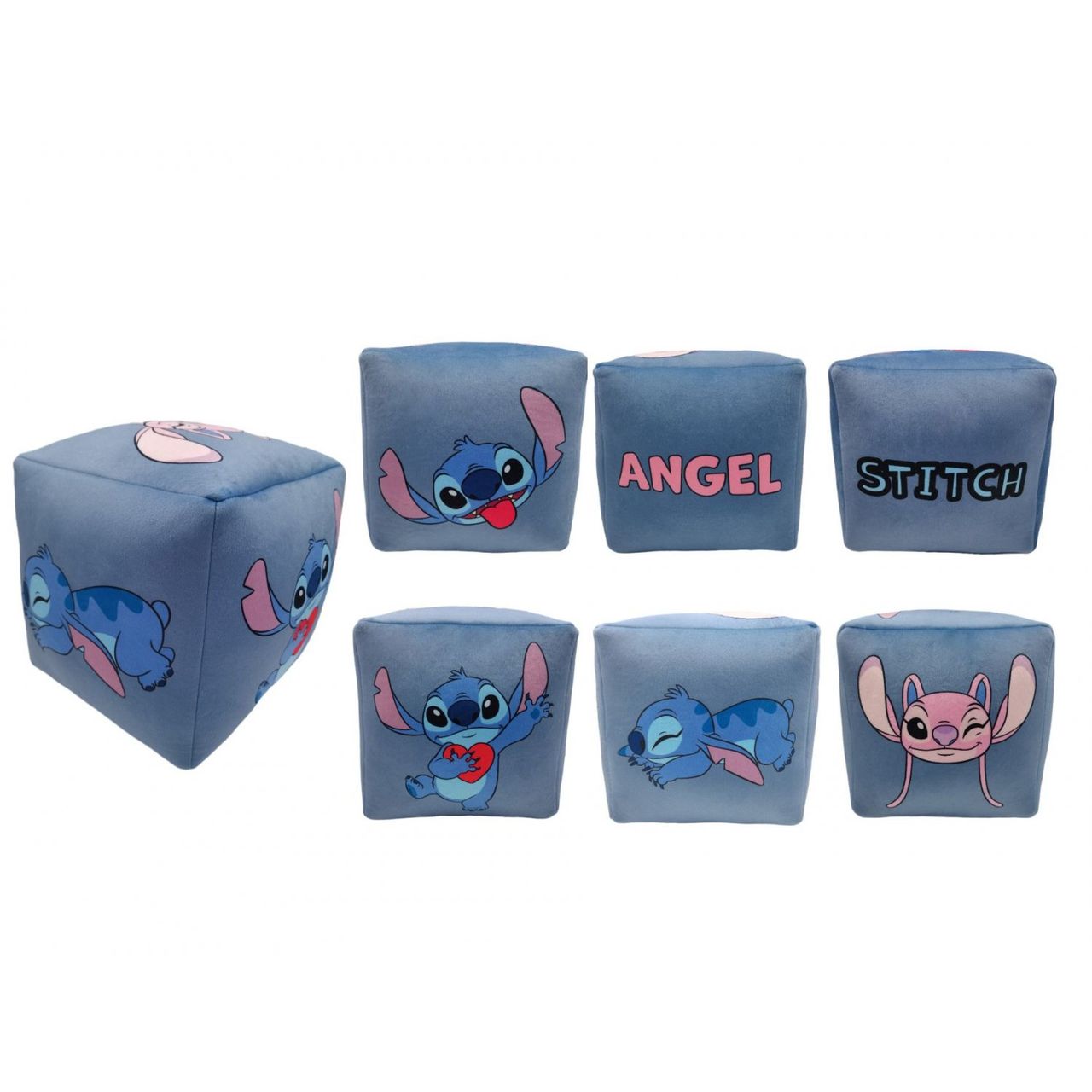 COFI 1453 Lilo & Stitch Würfelkissen Gemütliches Kuschelkissen für kleine Fans