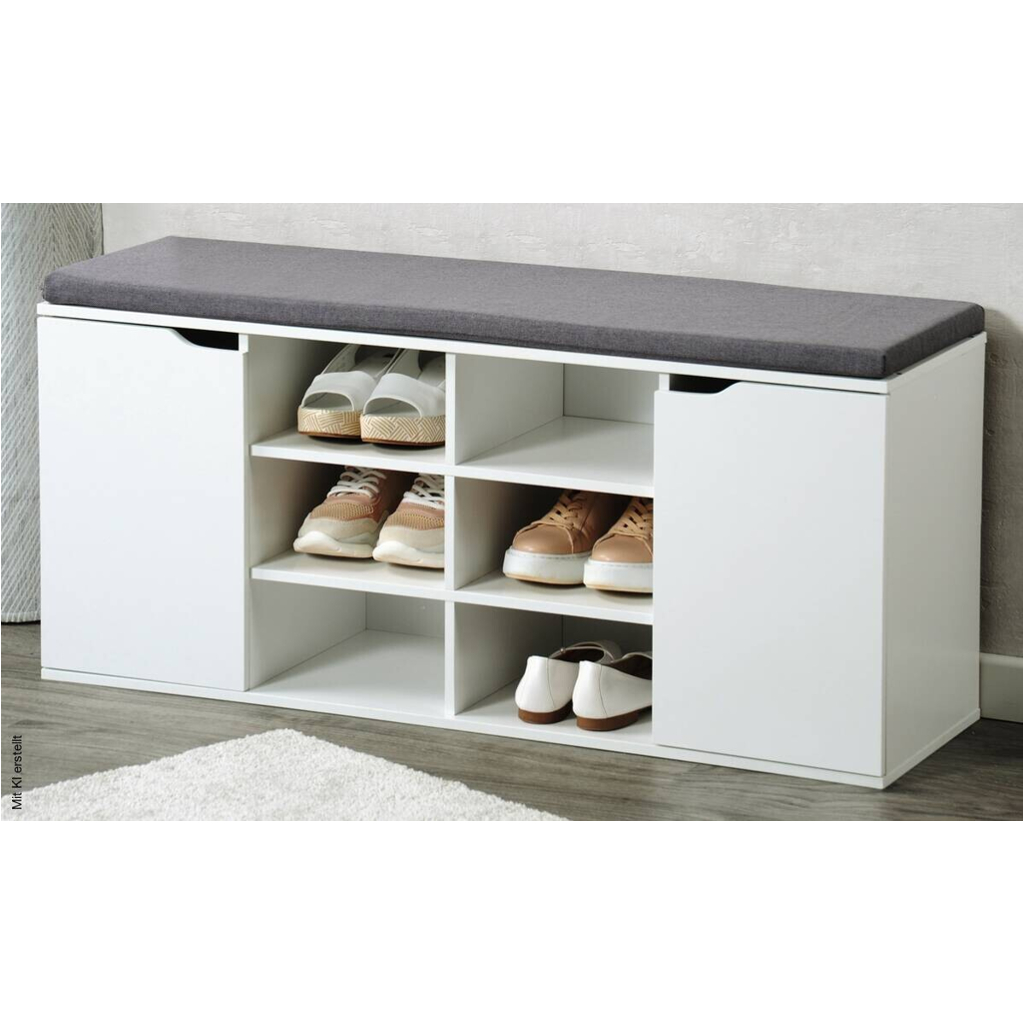 Kesper Schuhregal weiß Spanplatte B/H/L: ca. 29x48x51,5 cm