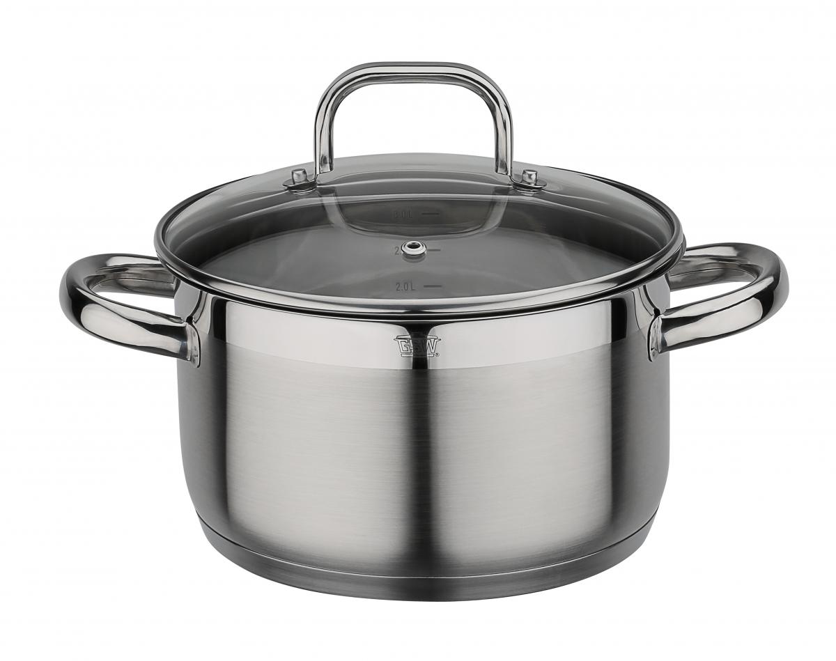 GSW Fleischtopf FOGO mit Glasdeckel 20cm