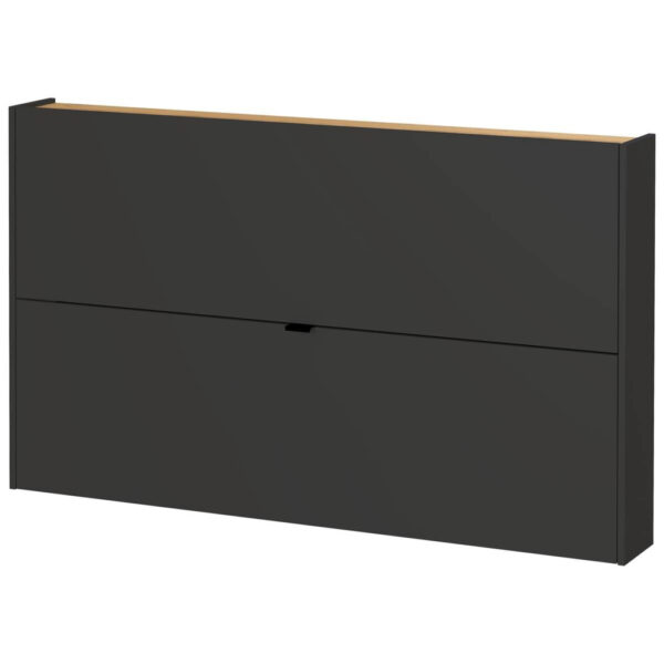 Schuhschrank 1392-549 Graphit Optik Eiche Navarra Nachbildung B/H/T: ca. 140x85x19 cm