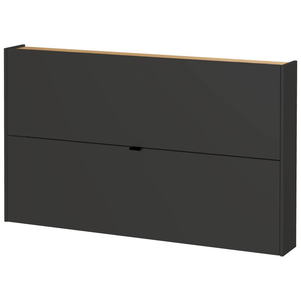 Schuhschrank 1392-549 Graphit Optik Eiche Navarra Nachbildung B/H/T: ca. 140x85x19 cm