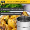 Karl Krüger Kartoffeldämpfer Edelstahl mit Glasdeckel, 20 cm