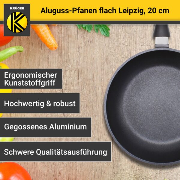 4006776046125-4 Karl Krüger Aluguss Pfanne flach LEIPZIG, 20 cm