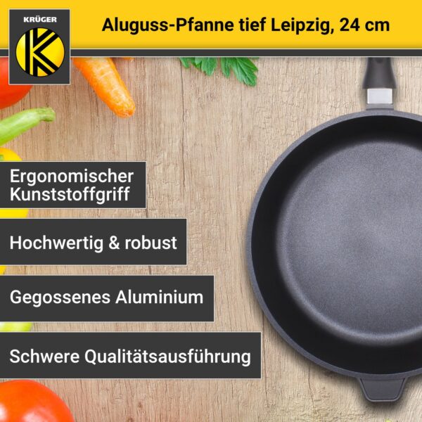 4006776046552-5 Karl Krüger Aluguss Pfanne tief LEIPZIG, 24 cm